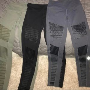 3 pairs Alo Moto Leggings